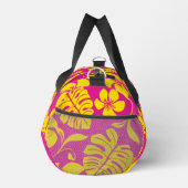 ホットピンク/イエローのピンクビキニ模様 ダッフルバッグ (右)