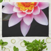 ホットピンク&オレンジの蓮の水百合花 キッチンタオル (折り畳み)