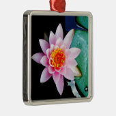 ホットピンク&オレンジの蓮の水百合花 メタルオーナメント (右)