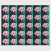 ホットピンク&オレンジの蓮の水百合花 ラッピングペーパー (フラット)