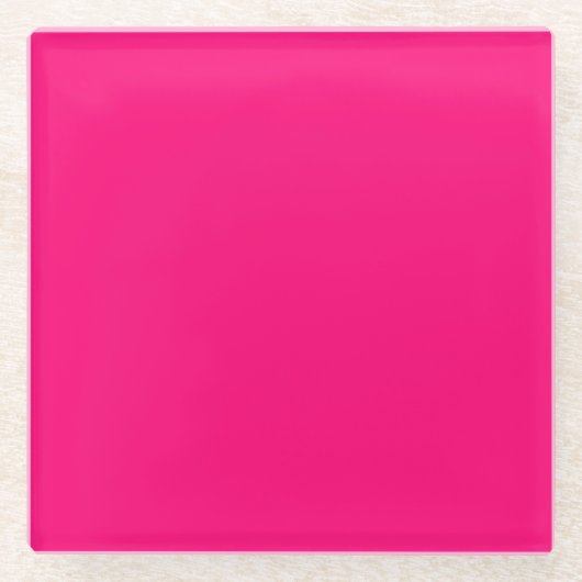 ホットピンク ガラスコースター (正面)
