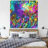 ホットピンク キャンバスプリント (インサイチュ (寝室))