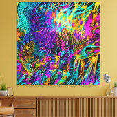 ホットピンク キャンバスプリント (インサイチュ (リビング))