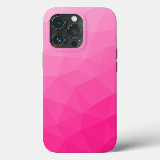 ホットピンク グラデーション 幾何学メッシュパターン Case-Mate iPhoneケース (裏面)