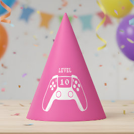 ホットピンク ゲーミング ガール 誕生日 パーティーハット