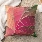 ホットピンク、サンゴ、ピーチ、グリーンニューアールヌーボー クッション (ブランケット)