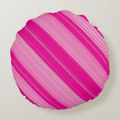 ホットピンク&シルバーキャンディーケーンストライプ&ペパーミント ラウンドクッション (裏面)