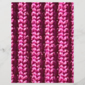 ホットピンク、スクラップブック紙の上げニット模様 (裏面)