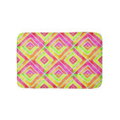 ホットピンク、チャートレトロな水の色パターン バスマット (正面)