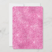 ホットピンク ディスコ グリッター 30歳の誕生日 招待状 (裏面)