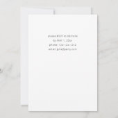 ホットピンク&ネイビーブルーフローラ卒業パーティー 招待状 (裏面)