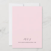 ホットピンク&ネイビーブルーフローラ結婚式招待状3 P 招待状 (裏面)