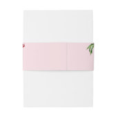 ホットピンク&ネイビーブルーフローラ3Bピンク 招待状ベリーバンド (裏面例)