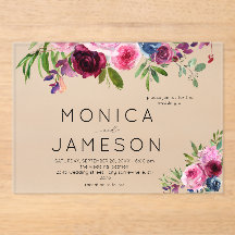 ホットピンク&ネイビーブルー結婚フローラズ2