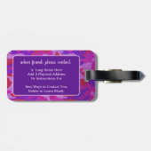 ホットピンク&パープルグリッター迷彩カムアウトドアジー ラゲッジタグ (裏面横)