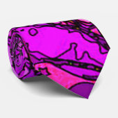 ホットピンク&パープルタイサイケデリックプ ネクタイ (ロール)