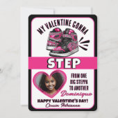 ホットピンク/ブラックスニーカー写真教室バレンタイン シーズンカード (正面)