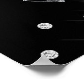 ホットピンク&ブラックドリッピンググリッタースイート16へようこそ ポスター (角)