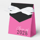 ホットピンク&ブラックフォトコラージフィルムストリップの好意ボックス フェイバーボックス (正面サイド)