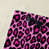 ホットピンク&ブラックレオパード印刷ビーチタオル ビーチタオル (インサイチュ)
