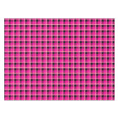 ホットピンク、ブラック、イエロープレイド テーブルクロス (正面(横))