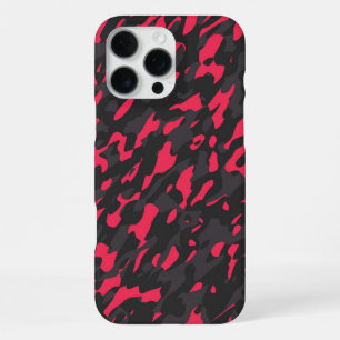 ホットピンク ブラック パープル カモフラージュ 抽象画 iPhone 16 PRO MAXケース