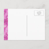 ホットピンク、ブラック | メイド・オブ・オーナー(花嫁付き添い人) インビテーションポストカード (裏面)