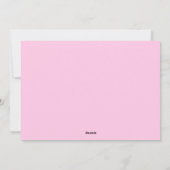 ホットピンク＆ホワイトの雪の結晶クリスマスカード シーズンカード (裏面)