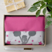 ホットピンク&ホワイトスターズ応援応援をリードするパーティー 薄葉紙 (ギフト)