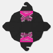 ホットピンク、ホワイト、ブラックのチアリーダー フェイバーボックス (見開き)