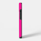 ホットピンク モダンモノグラム iPhoneケース (左側面)