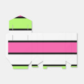 ホットピンク、ライムグリーン、白黒のストライプ フェイバーボックス (折り畳みなし)