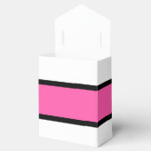 ホットピンク、ライムグリーン、白黒のストライプ フェイバーボックス (オープン)