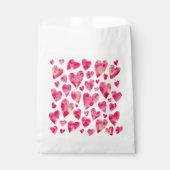 ホットピンク ラブ ハート パターン フェイバーバッグ (正面)