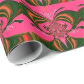 ホットピンク レッド ゴールデン グリーン ラッピングペーパー (ロールコーナー)