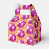 ホットピンク レトロ ディスコボール 結婚式 サンクス フェイバーボックス (裏面サイド)