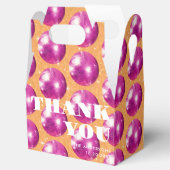 ホットピンク レトロ ディスコボール 結婚式 サンクス フェイバーボックス (オープン)