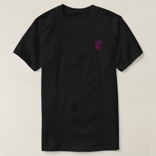 ホットピンク レース 桜 エンブレム | 桜の基礎 Tシャツ (デザイン正面)