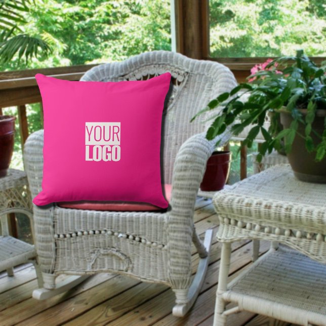 ホットピンク – ロゴの追加 アウトドアクッション (クリエイターアップロード済み)