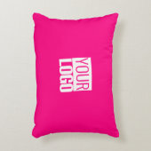 ホットピンク – ロゴの追加 アクセントクッション (正面(垂直))