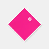 ホットピンク – ロゴの追加 スタンダードカクテルナプキン (角)