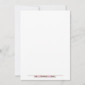 ホットピンク 宇宙ボウリング 誕生日招待状 5x7 招待状 (裏面)