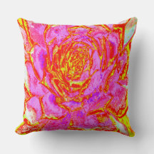 ホットピンク、赤と黄色の多肉性のセダムロゼット