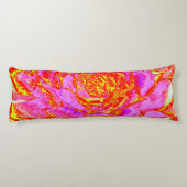 ホットピンク、赤と黄色の多肉性のセダムロゼット ボディピロー (裏面)