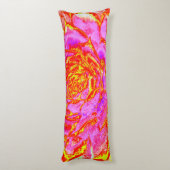 ホットピンク、赤と黄色の多肉性のセダムロゼット ボディピロー (裏面 (縦))