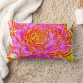 ホットピンク、赤と黄色の多肉性のセダムロゼット ランバークッション (ブランケット)