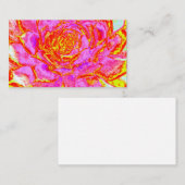 ホットピンク、赤と黄色の多肉性のセダムロゼット 名刺 (正面/裏面)