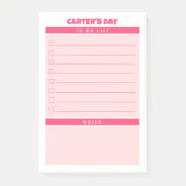 ホットピンク&赤面かわいいリスト&ノート ポストイット (正面)