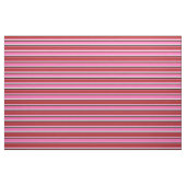 ホットピンク、赤、黒、白の色の線 ファブリック (ファットクウォーター)