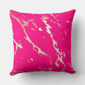 ホットピンク&金ゴールドモノグラムカスタム クッション (裏面)